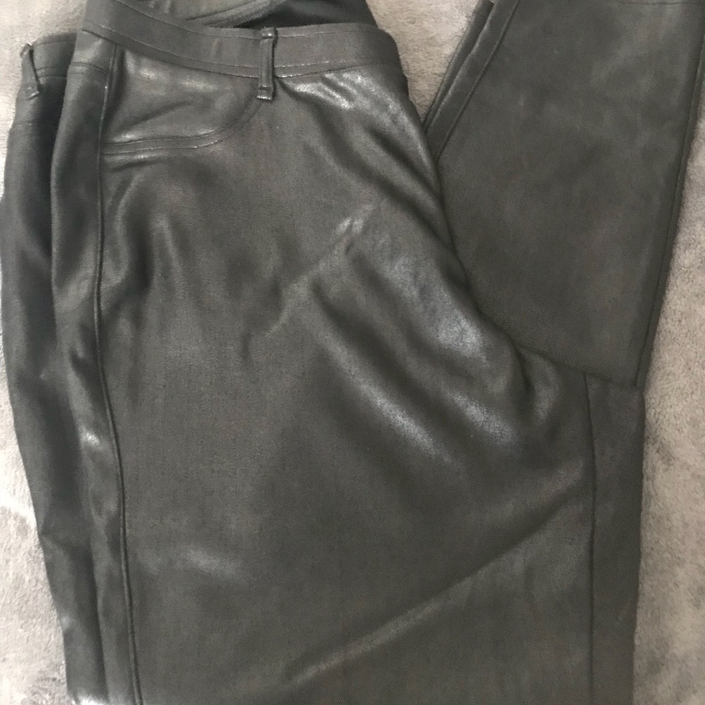 Faux leather pants